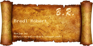 Bredl Róbert névjegykártya